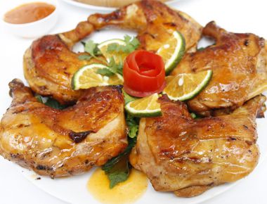Đùi gà sốt cam